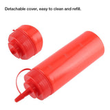340ml 10pcs / Set Plastic Condiment Dispenser for Sauce Oil Cream Vineger (Red)