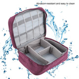 Portable Storage Bag for USB Cable Power Bank Headphone Digital Garget Organizer(Purple) In Australia - Darrahopens