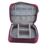Portable Storage Bag for USB Cable Power Bank Headphone Digital Garget Organizer(Purple)