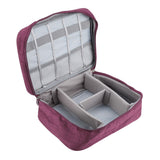 Portable Storage Bag for USB Cable Power Bank Headphone Digital Garget Organizer(Purple)