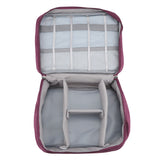 Portable Storage Bag for USB Cable Power Bank Headphone Digital Garget Organizer(Purple)