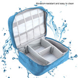 Portable Storage Bag for USB Cable Power Bank Headphone Digital Garget Organizer(Blue) In Australia - Darrahopens