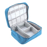 Portable Storage Bag for USB Cable Power Bank Headphone Digital Garget Organizer(Blue)