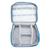 Portable Storage Bag for USB Cable Power Bank Headphone Digital Garget Organizer(Blue)