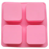 Silicone Cake Mold 4Pcs Square Pattern Baking DIY Mold Soap Chocolate Making Tool In Australia - Darrahopens