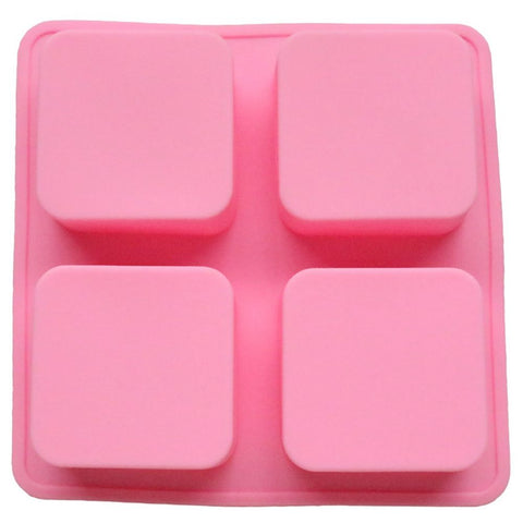 Silicone Cake Mold 4Pcs Square Pattern Baking DIY Mold Soap Chocolate Making Tool In Australia - Darrahopens