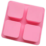 Silicone Cake Mold 4Pcs Square Pattern Baking DIY Mold Soap Chocolate Making Tool