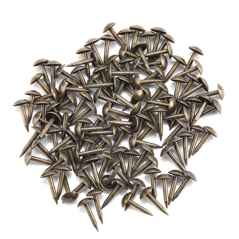 100pcs Thicken Iron Staples Nails Fasteners for Furniture Drum Wooden Door (6 * 12mm) In Australia - Darrahopens