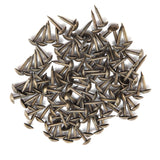 100pcs Thicken Iron Staples Nails Fasteners for Furniture Drum Wooden Door (6 * 12mm)