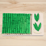 Silicone Cake Mold Bamboo Leaves Pattern Pudding Desserts Baking DIY Mold Soap Making Tool