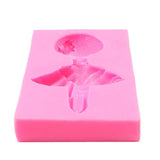 Silicone Cake Mold Ballet Dancing Girl Pattern Pudding Desserts Baking Mold Soap Making Tool
