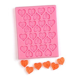 Heart Shape Letters Cake Baking Cookie Chocolate Sugar Paste Food Silicone Mold Bakeware