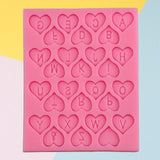 Heart Shape Letters Cake Baking Cookie Chocolate Sugar Paste Food Silicone Mold Bakeware