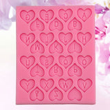 Heart Shape Letters Cake Baking Cookie Chocolate Sugar Paste Food Silicone Mold Bakeware