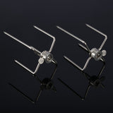 2PCS Multifunctional Stainless Steel BBQ Fork Grill Fork Roast Spit Barbecue Tool