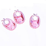100pcs Baby Shower Birthday Party Gift Decoration Toy Accessories (Pinkbib)