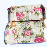 10pcs Printed Linen Drawstring Bag Gift Jewelry Ornament Storage Pouch 1