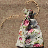 10pcs Printed Linen Drawstring Bag Gift Jewelry Ornament Storage Pouch 1 In Australia - Darrahopens