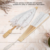 Lace Umbrella Fan Parasol for Lady Women Party Decor Dancing Photography Prop