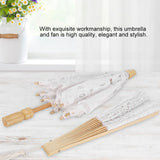 Lace Umbrella Fan Parasol for Lady Women Party Decor Dancing Photography Prop