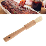 Wooden Barbecuing Brush Baking Brush Oil Sauce Butter Kitchen Tool(Round Handle)