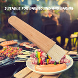 Wooden Barbecuing Brush Baking Brush Oil Sauce Butter Kitchen Tool(Flat Handle) In Australia - Darrahopens