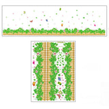 Green Leaves Flowers Pattern Sticker Living Room Bedroom Backdrop Wall Decorative Decal(AY7056) In Australia - Darrahopens