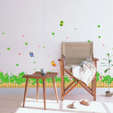 Green Leaves Flowers Pattern Sticker Living Room Bedroom Backdrop Wall Decorative Decal(AY7056) In Australia - Darrahopens