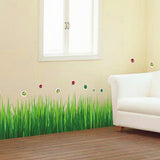 Green Leaves Flowers Pattern Sticker Living Room Bedroom Backdrop Wall Decorative Decal(AY768) In Australia - Darrahopens