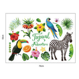 Tropical Rain Forest Wall Floor Stickers for Home Bedroom Backdrop Business Decoration SK7169