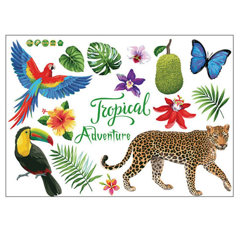 Tropical Rain Forest Wall Floor Stickers for Home Bedroom Backdrop Business Decoration SK7170 In Australia - Darrahopens