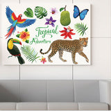 Tropical Rain Forest Wall Floor Stickers for Home Bedroom Backdrop Business Decoration SK7170