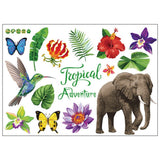 Tropical Rain Forest Wall Floor Stickers for Home Bedroom Backdrop Business Decoration SK7171 In Australia - Darrahopens
