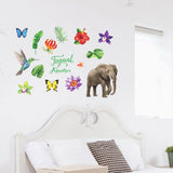 Tropical Rain Forest Wall Floor Stickers for Home Bedroom Backdrop Business Decoration SK7171 In Australia - Darrahopens