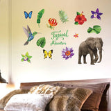 Tropical Rain Forest Wall Floor Stickers for Home Bedroom Backdrop Business Decoration SK7171