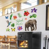 Tropical Rain Forest Wall Floor Stickers for Home Bedroom Backdrop Business Decoration SK7171