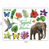 Tropical Rain Forest Wall Floor Stickers for Home Bedroom Backdrop Business Decoration SK7171