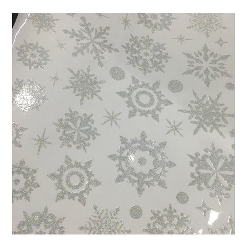 Winter Snowflake Self adhesive Removable Decorative Sticker for Home Office Decor(Silver) In Australia - Darrahopens