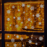 Winter Snowflake Self adhesive Removable Decorative Sticker for Home Office(Silver) In Australia - Darrahopens