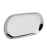 Nordic Style Stainless Storage Tray Cosmetics Jewelry Cake Plate for Office Desks(Silver S)