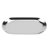 Nordic Style Stainless Storage Tray Cosmetics Jewelry Cake Plate for Office Desks(Silver S)