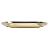 Nordic Style Stainless Storage Tray Cosmetics Jewelry Cake Plate for Office Desks(Golden S)