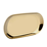 Nordic Style Stainless Storage Tray Cosmetics Jewelry Cake Plate for Office Desks(Golden L) In Australia - Darrahopens