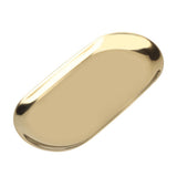 Nordic Style Stainless Storage Tray Cosmetics Jewelry Cake Plate for Office Desks(Golden L)