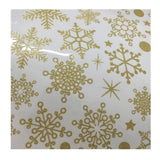 Winter Snowflake Self adhesive Removable Decorative Sticker for Home Office(Golden)