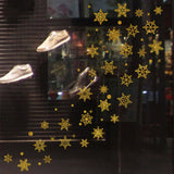 Winter Snowflake Self adhesive Removable Decorative Sticker for Home Office(Golden) In Australia - Darrahopens