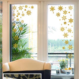 Winter Snowflake Self adhesive Removable Decorative Sticker for Home Office(Golden) In Australia - Darrahopens