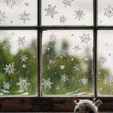 Winter Snowflake Self adhesive Removable Decorative Sticker for Home Office(Silver)