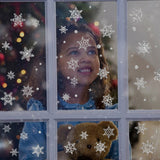 Winter Snowflake Self adhesive Removable Decorative Sticker for Home Office(Silver)