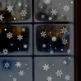 Winter Snowflake Self adhesive Removable Decorative Sticker for Home Office(Silver)